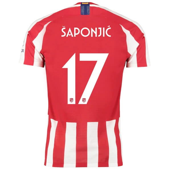 Thailande Maillot Football Atlético Madrid NO.17 Saponjic 2019-20 Rouge